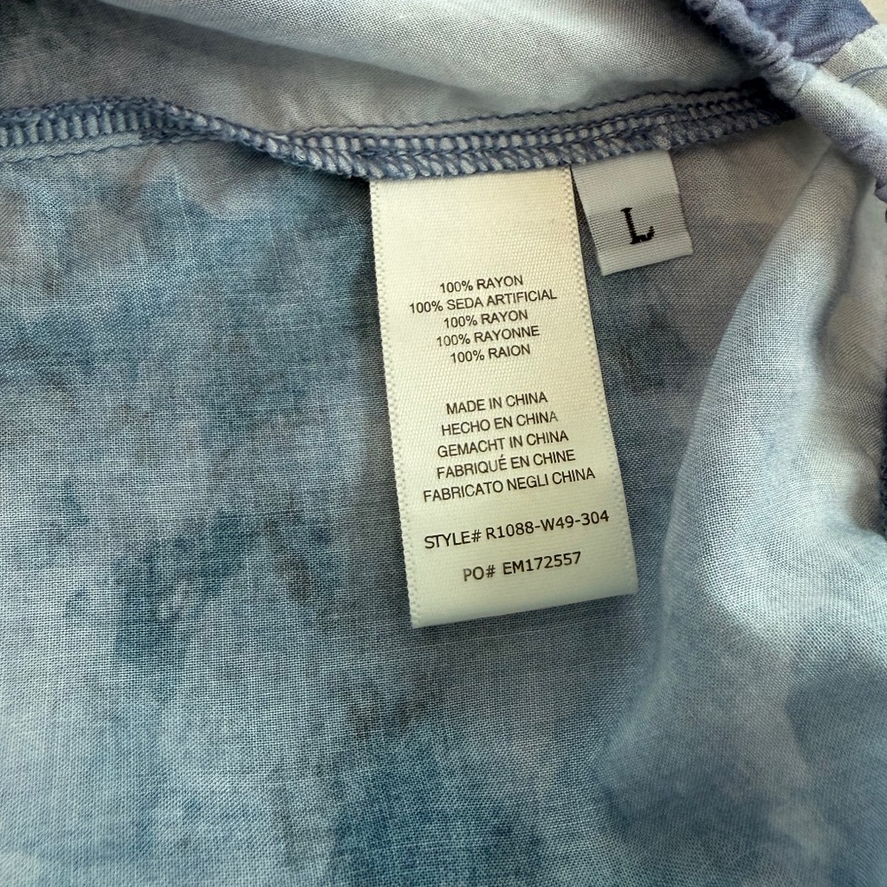 Anthropologie Cloth & Stone Chambray Button Down Shirt Women’s Size L - Picture 11 of 11